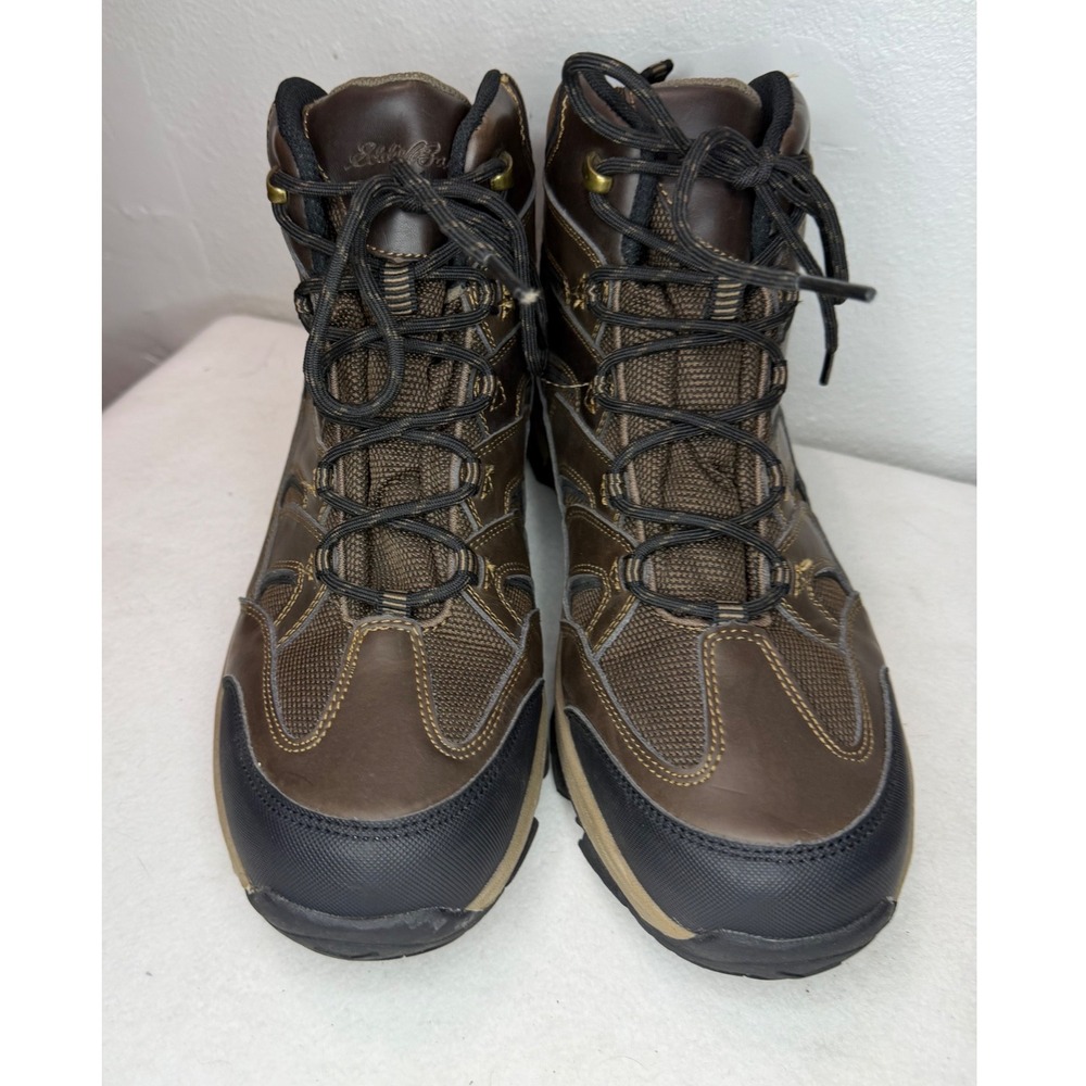 Eddie Bauer Fairmont Hiking Boots Mens 12 Brown Waterproof Leather Gorpcore